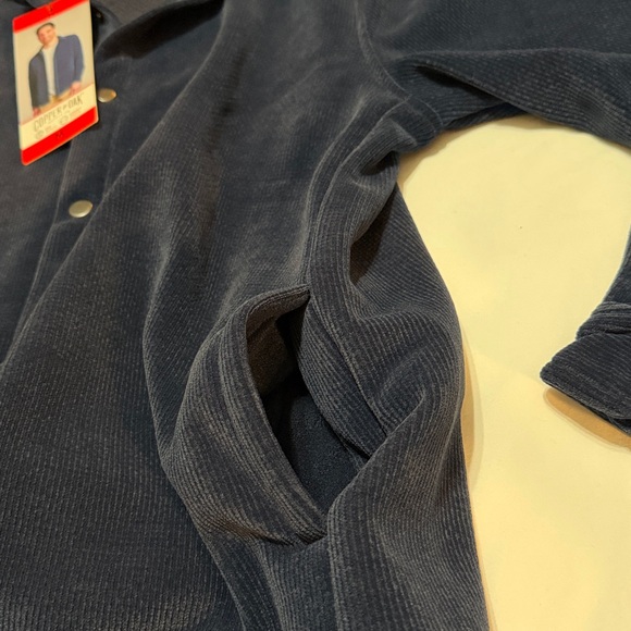 Copper Oak Men's Navy Blue Corduroy Fleece Jacket M, L NWT - Picture 7 of 13